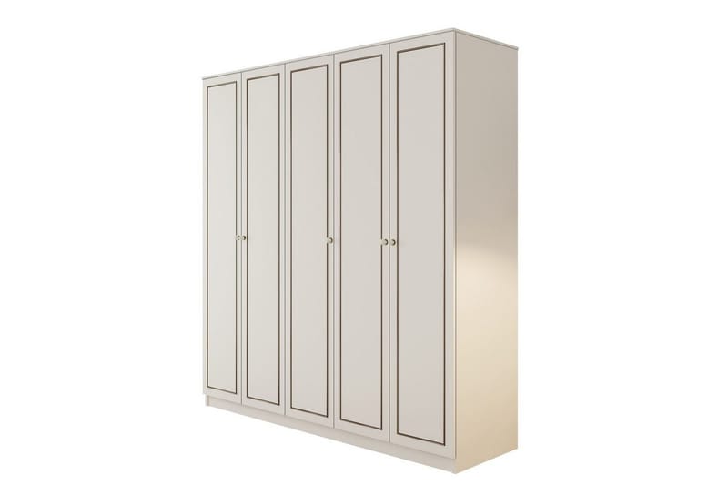 Javric Garderobesskåp 175x180 cm - Mat Hvid - Opbevaring - Tøjopbevaring - Garderobeskabe - Garderobeskab & klædeskab