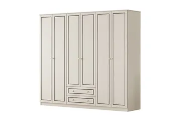 Javric Garderobesskåp 210x180 cm - Mat Hvid - Opbevaring - Tøjopbevaring - Garderobeskabe - Garderobeskab & klædeskab