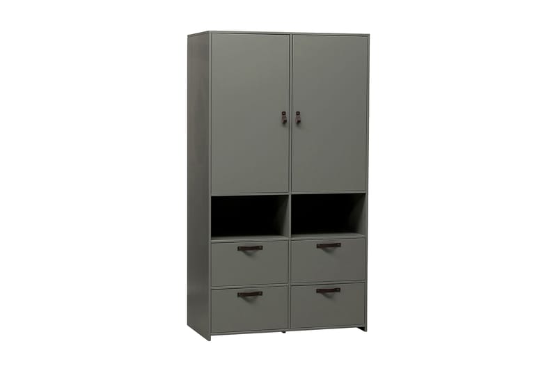 Jirueque Garderobe med Opbevaring, Grå