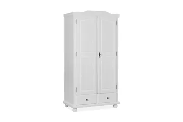 Joaninha Garderobe 104 cm - Hvid - Opbevaring - Tøjopbevaring - Garderobeskabe