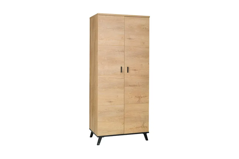 John Garderobeskab med Hylde 81 cm i Eg, Lysebrun