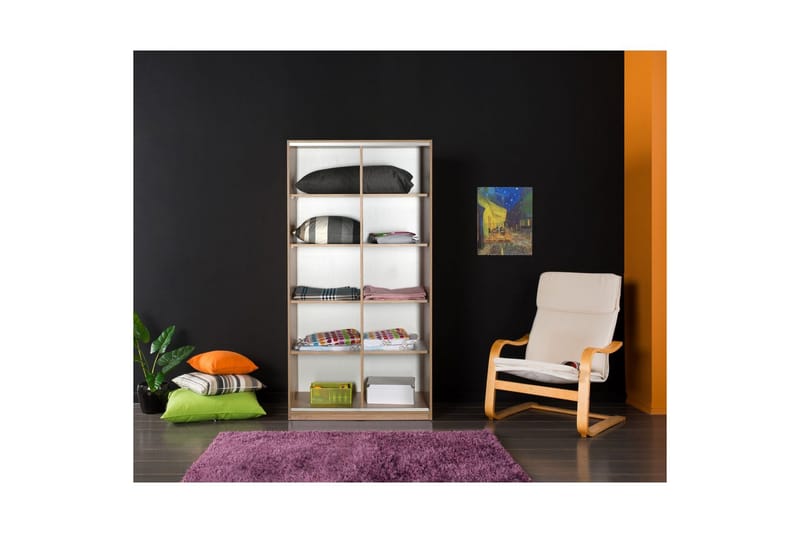 Jovel Garderobeskab 94x182 cm - Hvid/Koralrosa - Opbevaring - Tøjopbevaring - Garderobeskabe