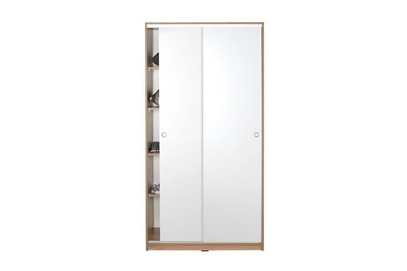 Jovel Garderobeskab 94x182 cm - Hvid/Koralrosa - Opbevaring - Tøjopbevaring - Garderobeskabe