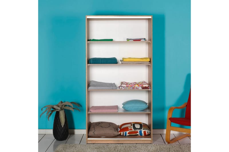 Jovel Garderobeskab 94x182 cm - Hvid/Koralrosa - Opbevaring - Tøjopbevaring - Garderobeskabe