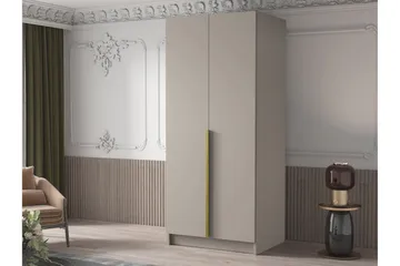 Julissa Garderobe 100 cm - Kashmir/Guld - Opbevaring - Tøjopbevaring - Garderobeskabe