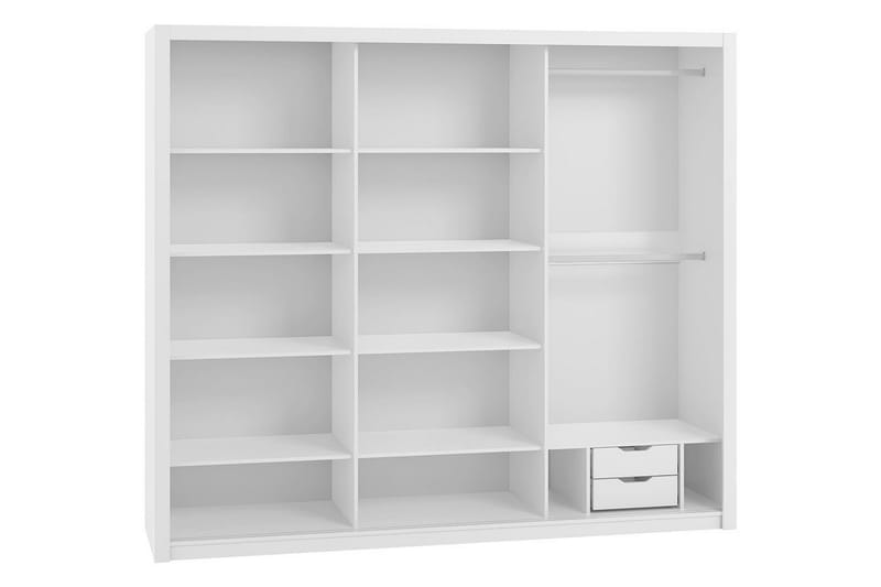 Julissa Garderobe 250 cm med Spejl - Natur - Opbevaring - Tøjopbevaring - Garderobeskabe - Garderobeskab & klædeskab