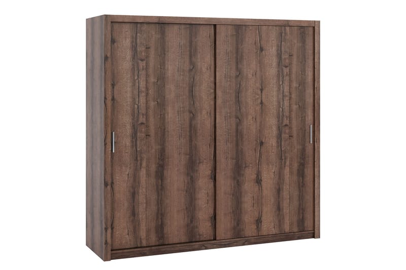 Julissa Garderobeskab 220 cm i Lyst Træ, Brun