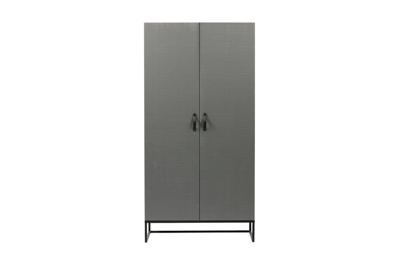 Kahe Garderobe 100x195 cm - Grå/Sort - Opbevaring - Tøjopbevaring - Garderobeskabe