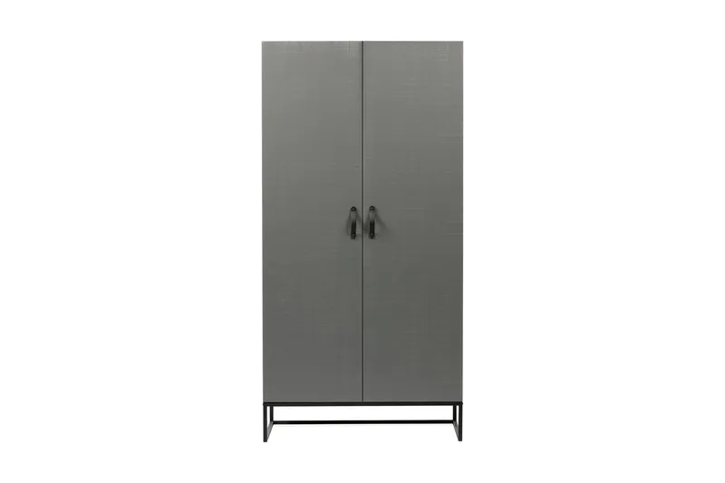 Kahe Garderobe 100x195 cm - Grå/Sort - Opbevaring - Tøjopbevaring - Garderobeskabe