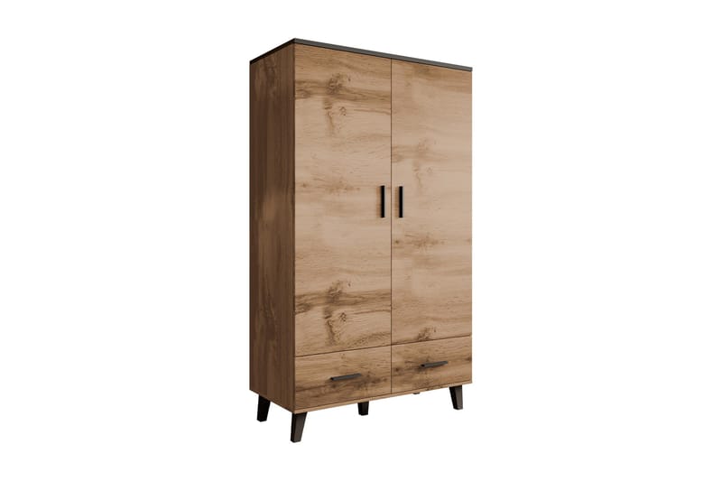 Kardos Garderobe 110 cm - Natur/Sort - Opbevaring - Tøjopbevaring - Garderobeskabe
