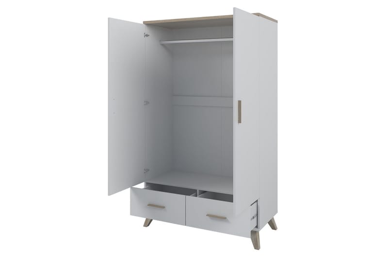 Kardos Garderobe 110 cm - Natur/Sort - Opbevaring - Tøjopbevaring - Garderobeskabe