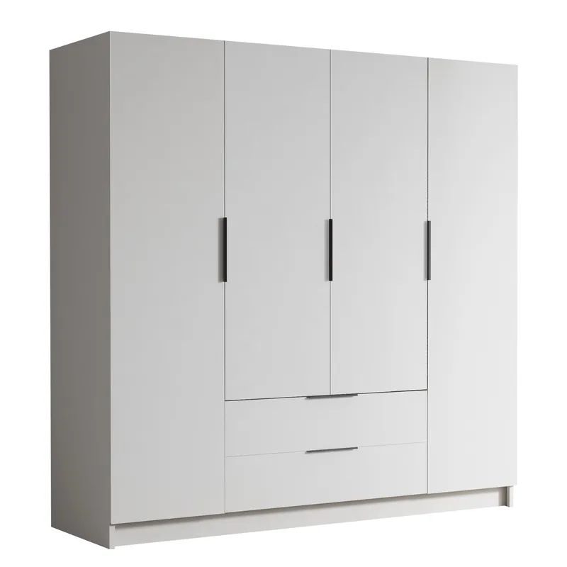 Kelros Garderobeskab 200x216 cm, Hvid