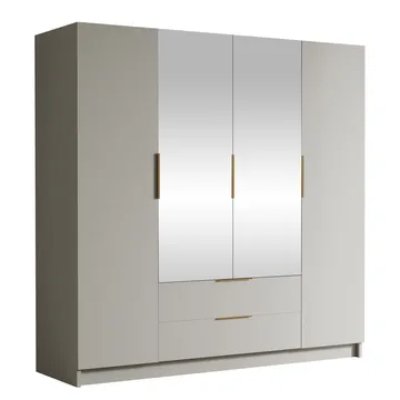 Kelros Garderobeskabeskab med spejl 200x216 cm