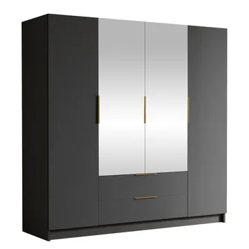 Kelros Garderobeskabeskab med spejl 200x216 cm