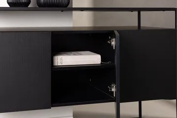 Kingsport Garderobe 120x80 cm - Sort - Opbevaring - Opbevaringsmøbler - Skænke & sideboards