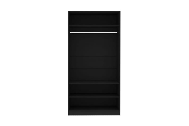 klædeskab 100 x 50 x 200 cm spånplade sort - Opbevaring - Tøjopbevaring - Garderobeskabe