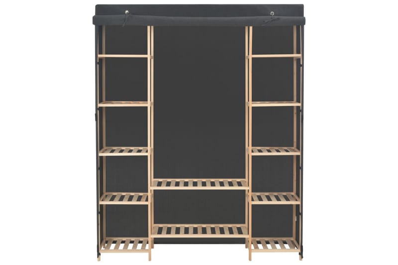 Klædeskab 135 X 40 X 170 Cm Stof Grå - Grå - Opbevaring - Tøjopbevaring - Garderobeskabe