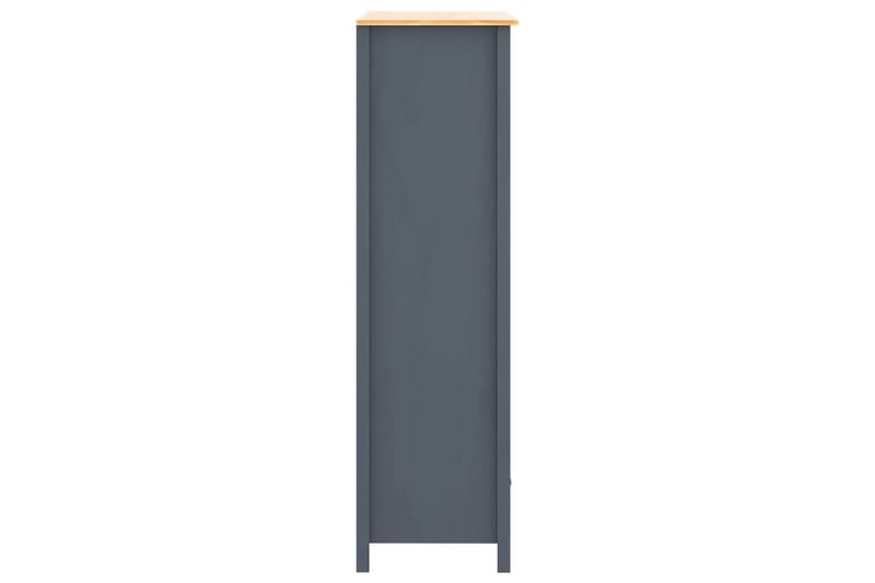 Klædeskab 2 Døre Hill Range 89x50x170cm Massivt Fyrretræ Grå - Opbevaring - Tøjopbevaring - Garderobeskabe