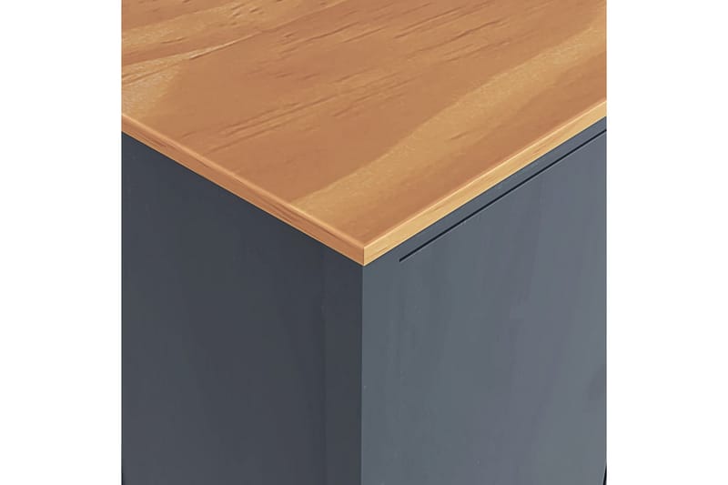Klædeskab 3 Døre Hill Range 127x50x170 cm Fyrretræ Grå - Opbevaring - Tøjopbevaring - Garderobeskabe
