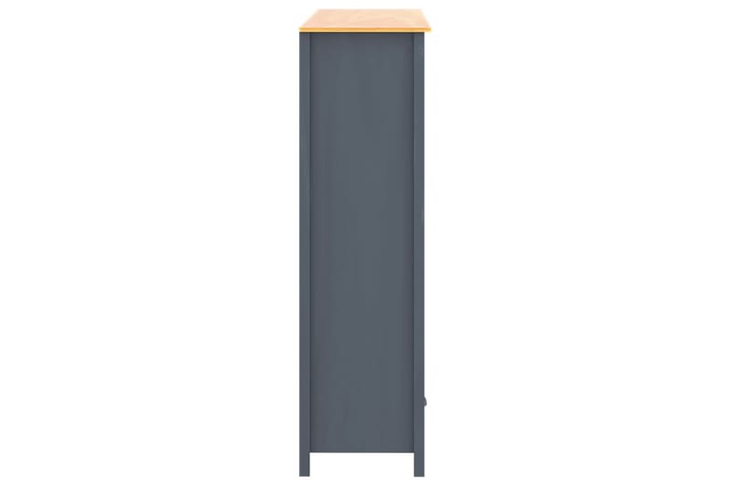 Klædeskab 3 Døre Hill Range 127x50x170 cm Fyrretræ Grå - Opbevaring - Tøjopbevaring - Garderobeskabe