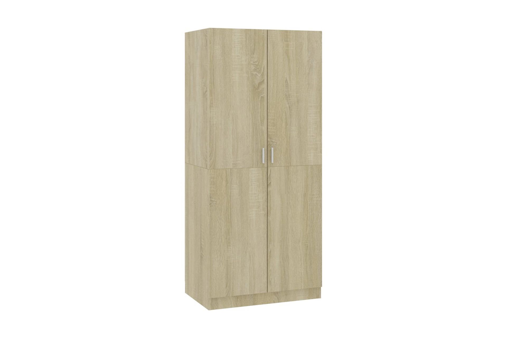 Klædeskab 80 X 52 X 180 Cm Spånplade Sonoma-Eg - Brun - Opbevaring - Tøjopbevaring - Garderobeskabe