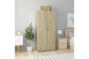 Klædeskab 80 X 52 X 180 Cm Spånplade Sonoma-Eg - Brun - Opbevaring - Tøjopbevaring - Garderobeskabe