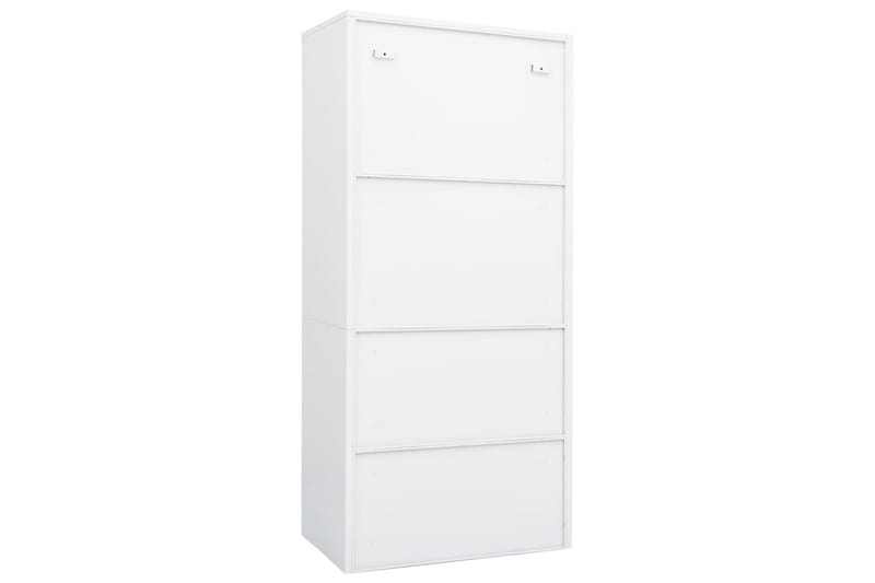 klædeskab 80x50x180 cm stål hvid - Hvid - Opbevaring - Tøjopbevaring - Garderobeskabe