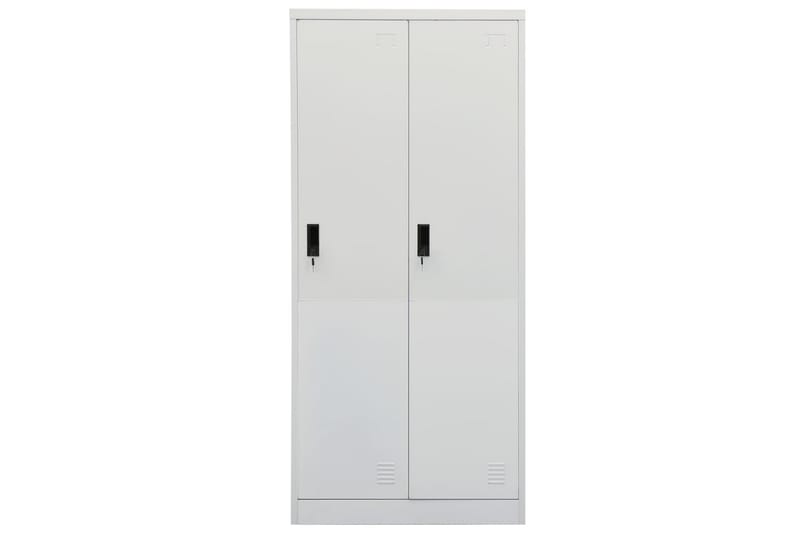 klædeskab 80x50x180 cm stål lysegrå - Grå - Opbevaring - Tøjopbevaring - Garderobeskabe