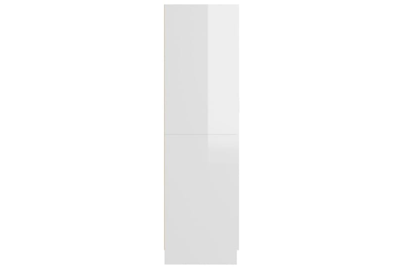 klædeskab 82,5x51,5x180 cm spånplade hvid højglans - Hvid - Garderobeskabe - Garderobeskab & klædeskab