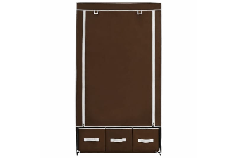 Klædeskab 87 X 49 X 159 Cm Stof Brun - Brun - Opbevaring - Tøjopbevaring - Garderobeskabe