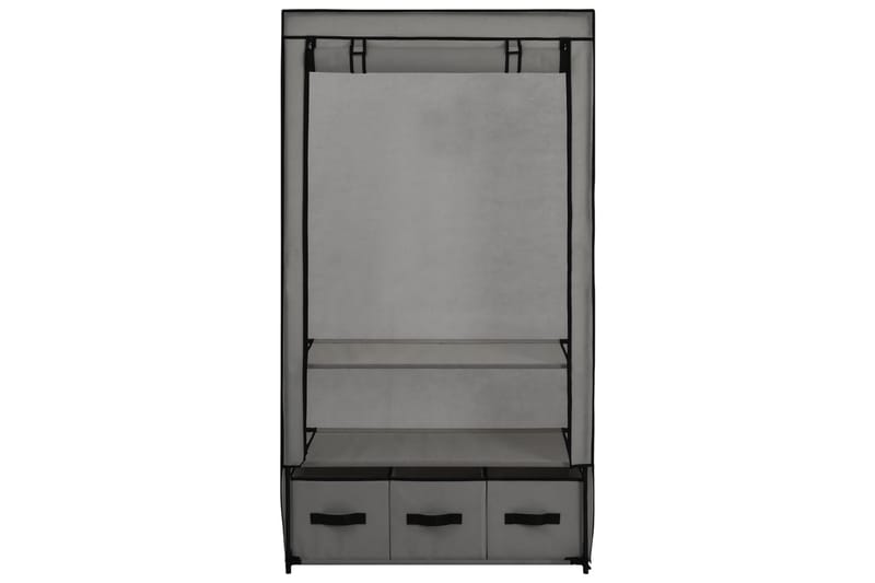 Klædeskab 87 X 49 X 159 Cm Stof Grå - Grå - Opbevaring - Tøjopbevaring - Garderobeskabe
