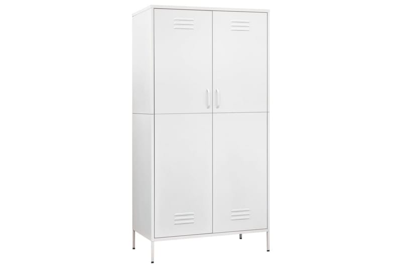 klædeskab 90x50x180 cm stål hvid - Hvid - Opbevaring - Tøjopbevaring - Garderobeskabe