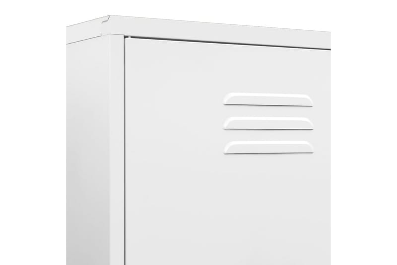klædeskab 90x50x180 cm stål hvid - Hvid - Opbevaring - Tøjopbevaring - Garderobeskabe