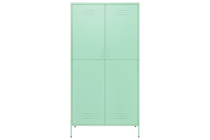 klædeskab 90x50x180 cm stål mintgrøn - Grøn - Opbevaring - Tøjopbevaring - Garderobeskabe