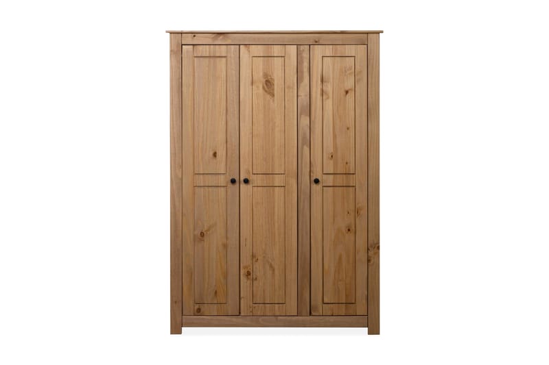 klædeskab med 3 låger 118 x 50 x 171,5 cm fyrretræ Panama - Opbevaring - Tøjopbevaring - Garderobeskabe