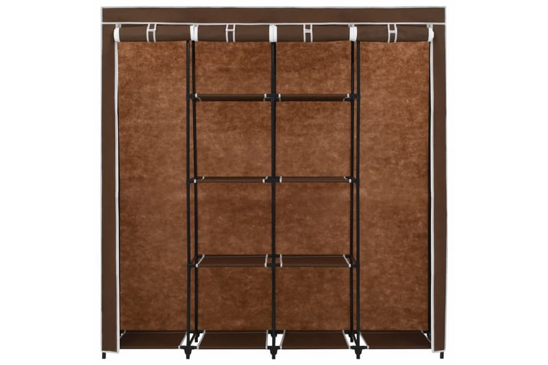 Klædeskab Med 4 Rum 175 X 45 X 170 Cm Brun - Brun - Opbevaring - Tøjopbevaring - Garderobeskabe