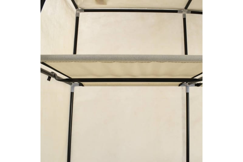 Klædeskab Med Rum Og Tøjstænger 150 X 45 X 175 Cm Stof Creme - Creme - Opbevaring - Tøjopbevaring - Garderobeskabe
