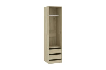 Klædeskab med skuffer 50 x 50 x 200 cm spånplade sonoma-eg - Brun - Opbevaring - Tøjopbevaring - Garderobeskabe