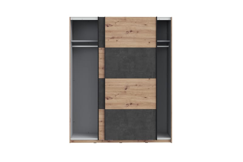 Kocherinovo Garderobe 62x171 cm - Brun/Grå - Opbevaring - Tøjopbevaring - Garderobeskabe