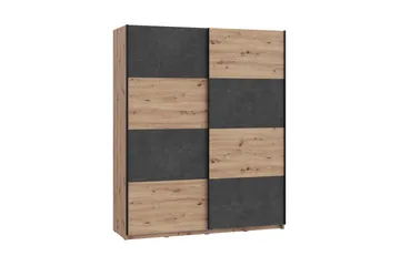 Kocherinovo Garderobe 62x171 cm - Brun/Grå - Opbevaring - Tøjopbevaring - Garderobeskabe