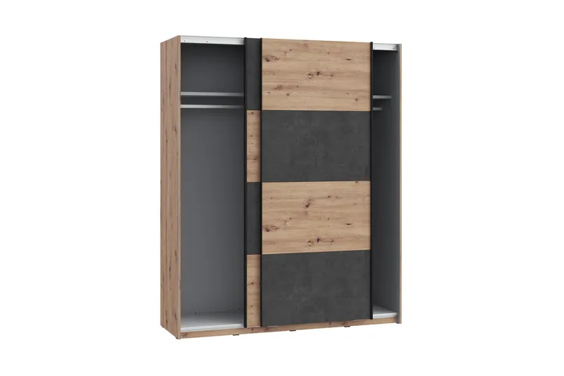 Kocherinovo Garderobe 62x171 cm - Brun/Grå - Opbevaring - Tøjopbevaring - Garderobeskabe