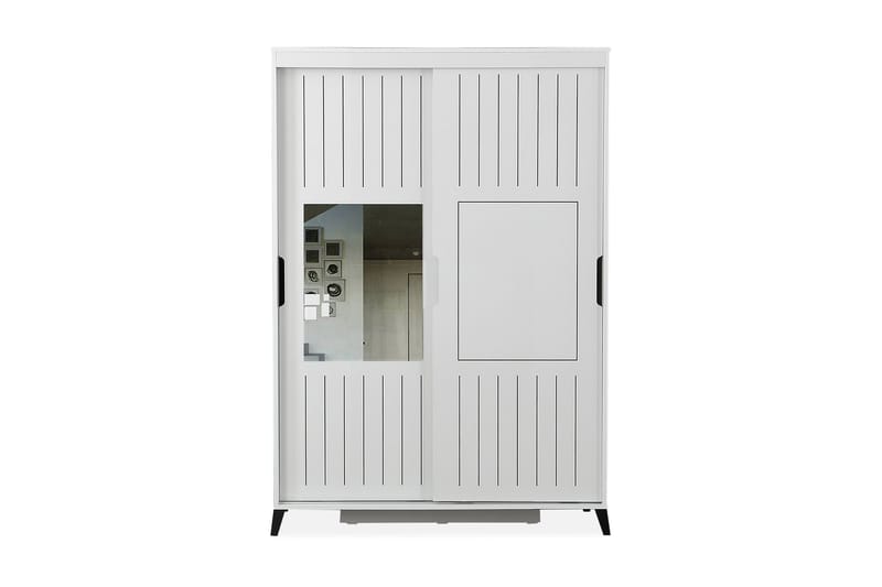 Komfortabel garderobe 120 - Hvid - Garderobeskabe - Garderobeskab & klædeskab