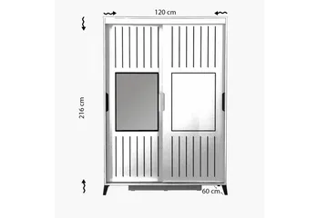 Komfortabel garderobe 120 - Lys træ - Opbevaring - Tøjopbevaring - Garderobeskabe