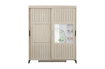Komfortabel garderobe 140 - Lys træ - Opbevaring - Tøjopbevaring - Garderobeskabe