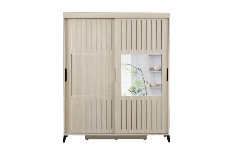 Komfortabel garderobe 140, Lys træ