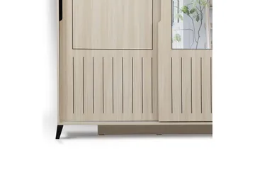 Komfortabel garderobe 140 - Lys træ - Opbevaring - Tøjopbevaring - Garderobeskabe