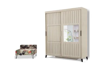 Komfortabel garderobe 140 - Lys træ - Opbevaring - Tøjopbevaring - Garderobeskabe