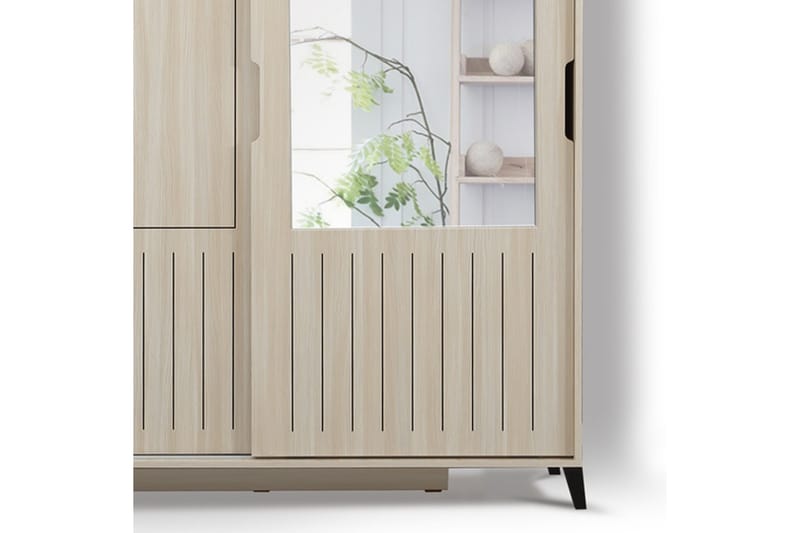 Komfortabel garderobe 140 - Lys træ - Opbevaring - Tøjopbevaring - Garderobeskabe