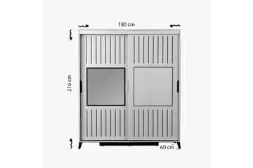 Komfortabel garderobe 140 - Lys træ - Opbevaring - Tøjopbevaring - Garderobeskabe