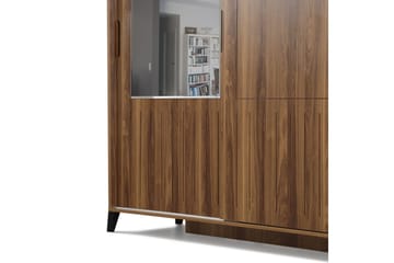 Komfortabel garderobe 140 - Valnød - Opbevaring - Tøjopbevaring - Garderobeskabe